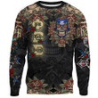 1sttheworld Clothing - Phi Beta Sigma Oldschool Tattoo Style - Skull and Roses - Sweatshirts A7 | 1sttheworld