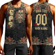 1sttheworld Clothing - Order of the Eastern Star Oldschool Tattoo Style - Skull and Roses - Tank Top A7 | 1sttheworld