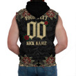 1sttheworld Clothing - Phi Beta Sigma Oldschool Tattoo Style - Skull and Roses - Sleeveless Hoodie A7 | 1sttheworld