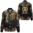1sttheworld Clothing - Chi Eta Phi Oldschool Tattoo Style - Skull and Roses - Thicken Stand-Collar Jacket A7 | 1sttheworld