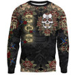 1sttheworld Clothing - Groove Phi Groove Oldschool Tattoo Style - Skull and Roses - Sweatshirts A7 | 1sttheworld