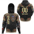 1sttheworld Clothing - Phi Beta Sigma Oldschool Tattoo Style - Skull and Roses - Hoodie Gaiter A7 | 1sttheworld