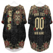 1sttheworld Clothing - Order of the Eastern Star Oldschool Tattoo Style - Skull and Roses - Batwing Pocket Dress A7 | 1sttheworld