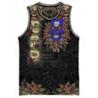 1sttheworld Clothing - Sigma Gamma Rho Oldschool Tattoo Style - Skull and Roses - Basketball Jersey A7 | 1sttheworld