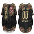 1sttheworld Clothing - Kappa Epsilon Psi Oldschool Tattoo Style - Skull and Roses - Batwing Pocket Dress A7 | 1sttheworld