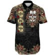 1sttheworld Clothing - Groove Phi Groove Oldschool Tattoo Style - Skull and Roses - Short Sleeve Shirt A7 | 1sttheworld