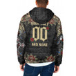 1sttheworld Clothing - Phi Beta Sigma Oldschool Tattoo Style - Skull and Roses - Hooded Padded Jacket A7 | 1sttheworld