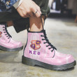 Africa Zone Leather Boots - Kappa Epsilon Psi Dashiki Style Pink Leather Boots A7
