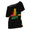 Africazone Clothing - Black History Month Hand Off Shoulder T-Shirt A95 | Africazone