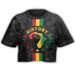 Africazone Clothing - Black History Month Map Croptop T-shirt A95 | Africazone