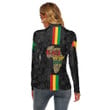 Africazone Clothing - Black History Month Map Women's Stretchable Turtleneck Top A95 | Africazone