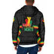 Africazone Clothing - Black History Month Hand Hooded Padded Jacket A95 | Africazone