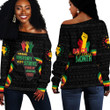 Africazone Clothing - Black History Month Hand Off Shoulder Sweaters A95 | Africazone