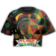 Africazone Clothing - Black History Month Juneteenth Croptop T-shirt A95 | Africazone
