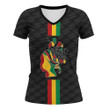Africazone Clothing - Black History Month Color Of Flag V-neck T-shirt A95 | Africazone