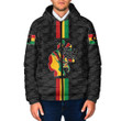 Africazone Clothing - Black History Month Color Of Flag Hooded Padded Jacket A95 | Africazone