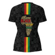 Africazone Clothing - Black History Month Map V-neck T-shirt A95 | Africazone