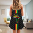 Africazone Clothing - Black History Month Color Of Flag Strap Summer Dress A95 | Africazone