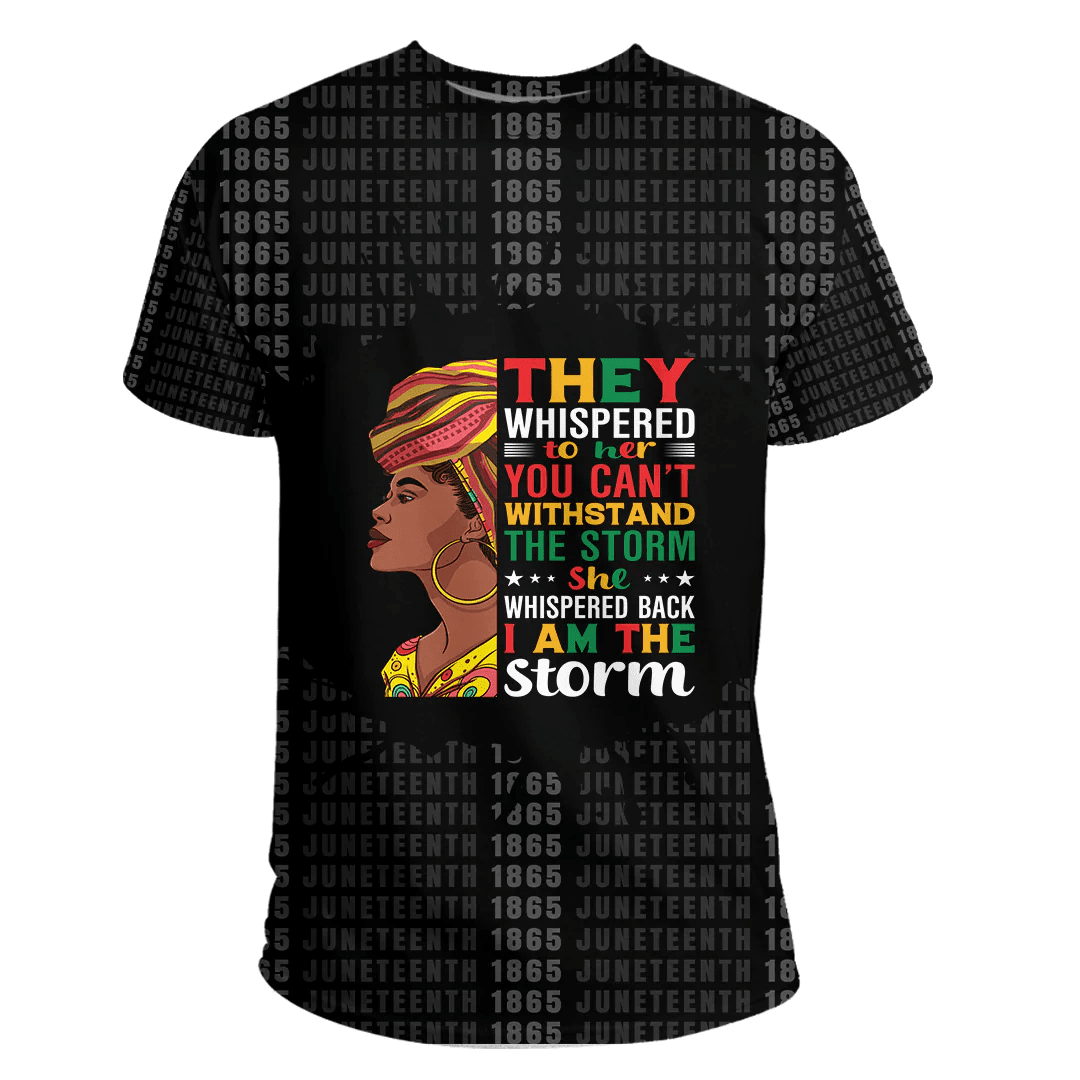 Africa Zone Clothing - Juneteenth Black Woman T-shirt A31