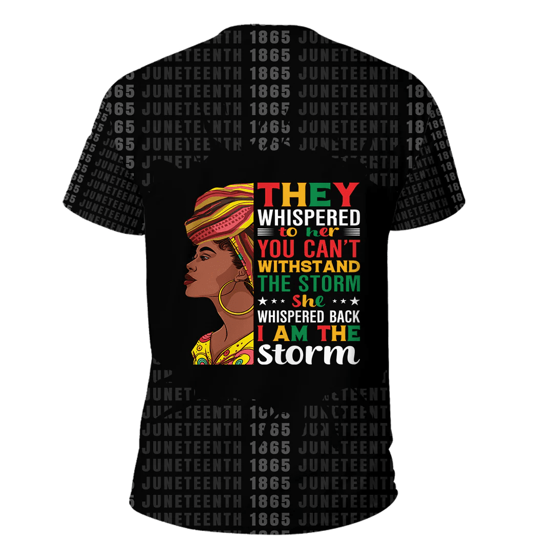 Africa Zone Clothing - Juneteenth Black Woman T-shirt A31