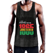 Africa Zone Clothing - Celebrrate 1865 Men's Slim Y-Back Muscle Tank Top A31