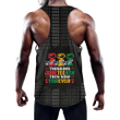 Africa Zone Clothing - Juneteenth Then Now Forever Men's Slim Y-Back Muscle Tank Top A31