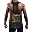 Africa Zone Clothing - Juneteenth Black Woman Men's Slim Y-Back Muscle Tank Top A31