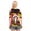 Africa Zone Clothing - Face Color Juneteenth T-shirt With Black Lace Shoulder Strap A95
