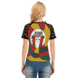 Africa Zone Clothing - Face Color Juneteenth V-neck T-shirt With Lace A95