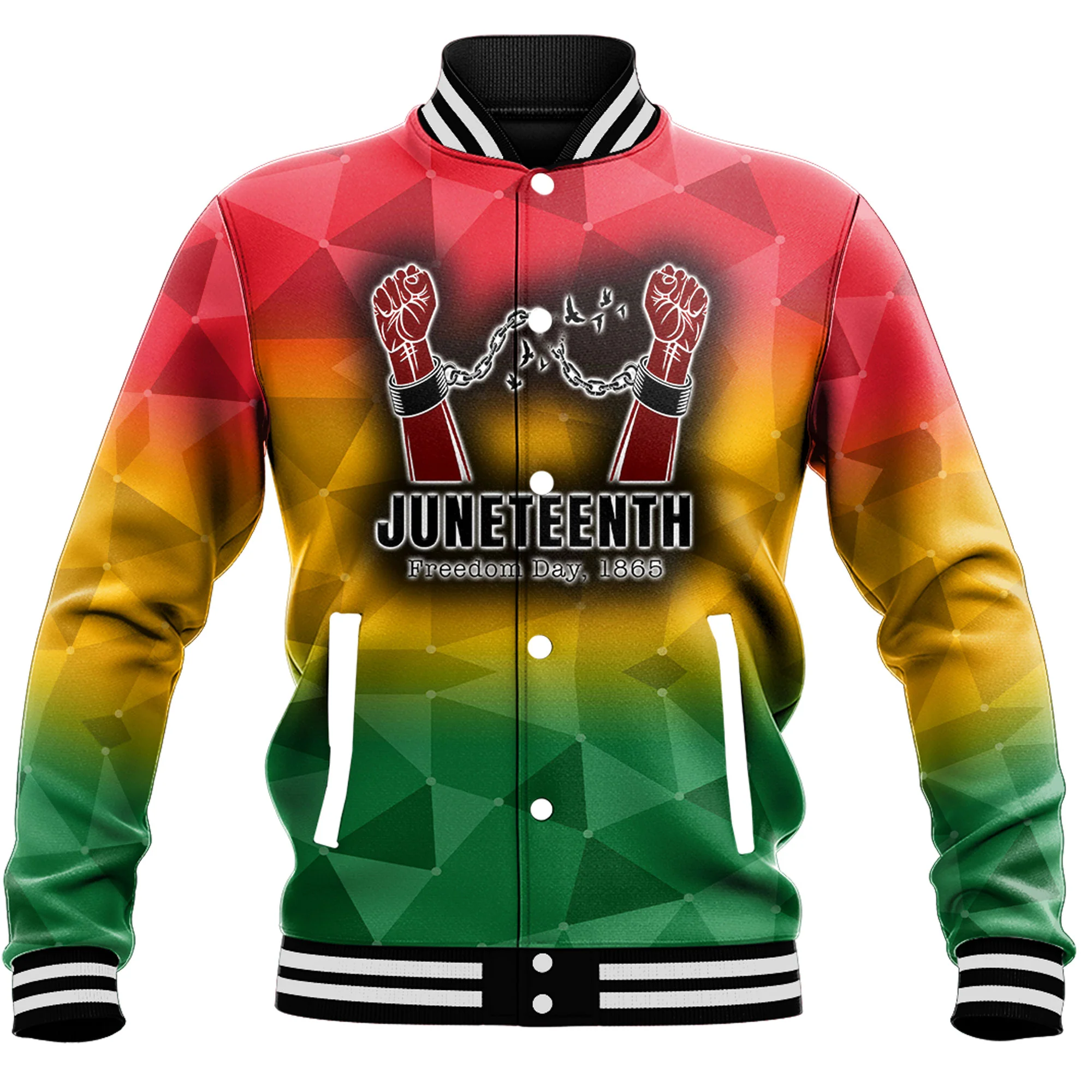 1sttheworld Clothing - Junteenth Hand Baseball Jackets A95 | 1sttheworld