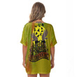 Africa Zone Clothing - Person Juneteenth Bat Sleeves V-Neck Blouse A95