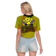 Africa Zone Clothing - Person Juneteenth V-neck Short Sleeve Cropped T-shirt A95