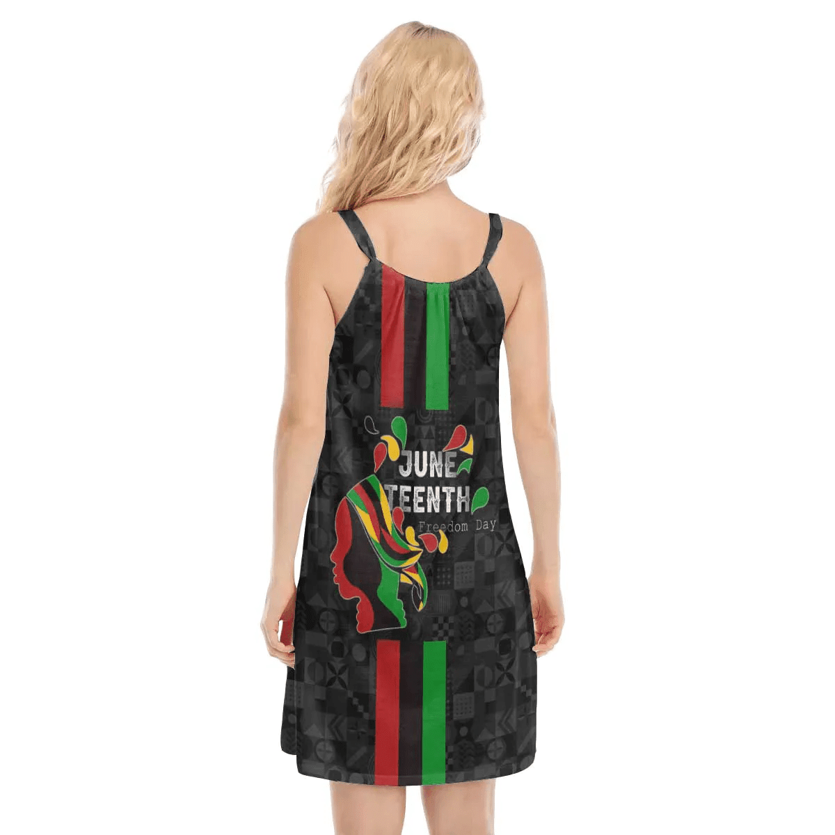 Africa Zone Clothing - Person Of Junteenth O-neck Cami Dress A95