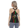 Africa Zone Clothing - Person Of Junteenth Racing Tank Top With Irregular Hem A95