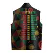 Africa Zone Clothing - Slogan Juneteenth Men's Stand-up Collar Vest A95