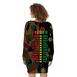 Africa Zone Clothing - Slogan Juneteenth Women's Lace-Up Sweatshirtt A95