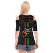 Africa Zone Clothing - Person Of Junteenth T-shirt With Black Lace Shoulder Strap A95