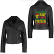 Africa Zone Clothing - African Black History African American Ladies Juneteenth Women's Leather Jacket A35