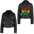 Africa Zone Clothing - Juneteenth Flag Women's Leather Jacket A35