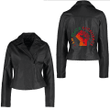 Africa Zone Clothing - Lion Juneteenth Cool Black History African American Flag Women's Leather Jacket A35