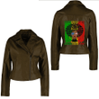 Africa Zone Clothing - Juneteenth Is My Independence Day Black Women Afro Melanin Women's Leather Jacket A35