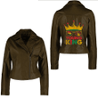 Africa Zone Clothing - Young King Crown African American Kids Boys 1865 Juneteenth Women's Leather Jacket A35