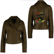 Africa Zone Clothing - Juneteenth Eye African American Women Black History Pride Women's Leather Jacket A35