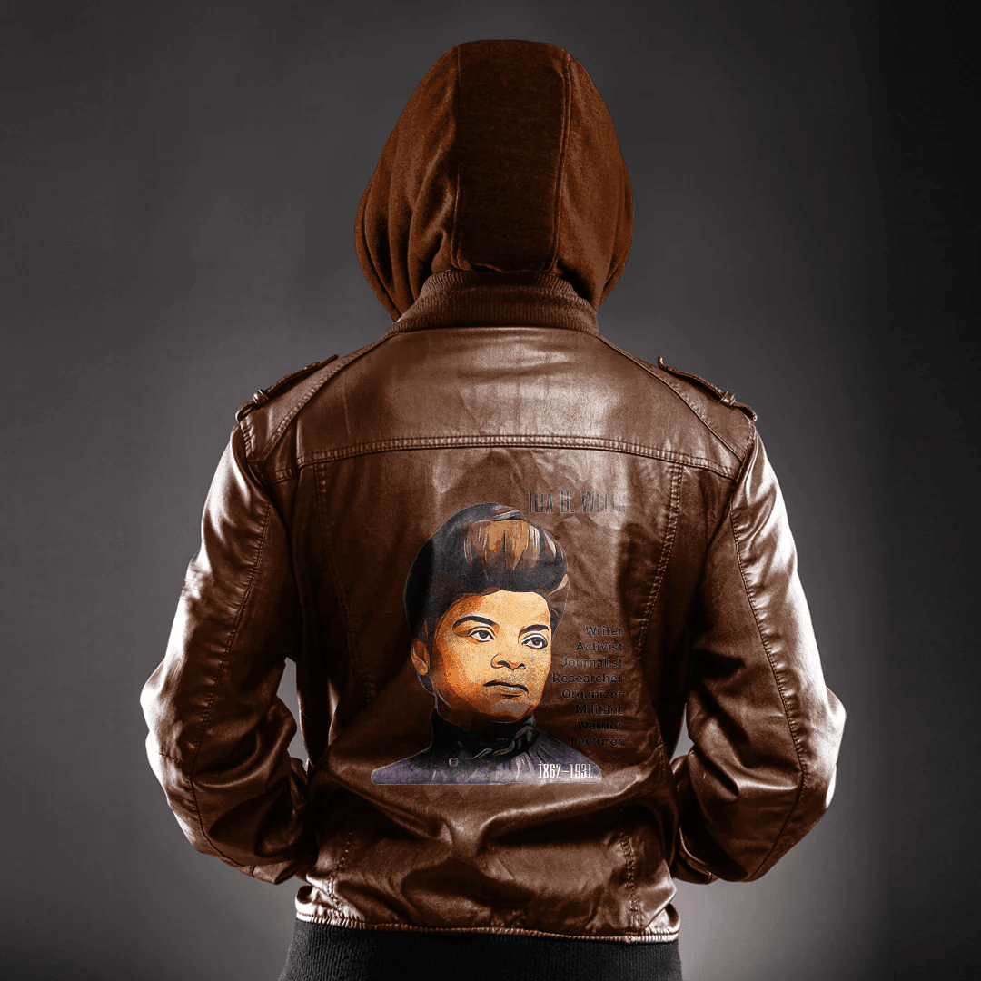 Africa Zone Clothing - Ida B Wells Black Pride Women History Month Juneteenth Light Leather Jacket A35