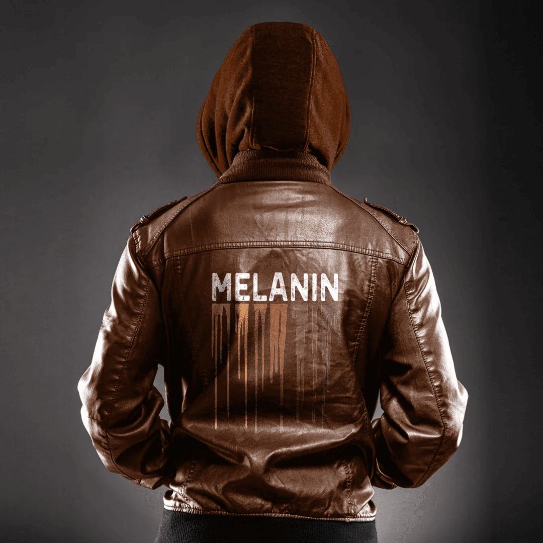 Africa Zone Clothing - Drippin Melanin tshirts for Women Pride  Gifts Black History Leather Jacket A35
