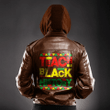 Africa Zone Clothing - Teach Black History Juneteenth Black History Month Leather Jacket A35