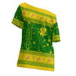 Africa Zone Clothing - Chi Eta Phi Christmas Off Shoulder T-Shirt A31