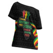 Africazone Clothing - Black History Month Hand Off Shoulder T-Shirt A95
