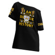 Africazone Clothing - Zeta Phi Beta Black History Off Shoulder T-Shirt A7