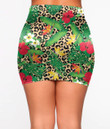 Women's Hip Skirt - Tropical Flowers And Leaves On Leopard Best Gift For Women - Gifts She'll Love A7